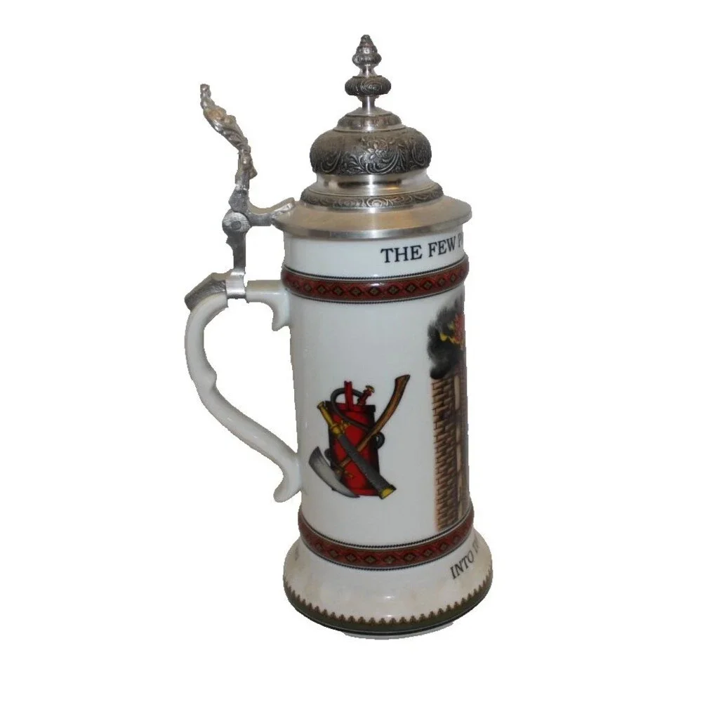 Vintage 2002 Schrobenhausen Germany Beer Stein Firefighter